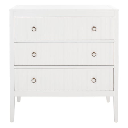 Safavieh Tegan 3 Drawer Chest, White CHS5001A